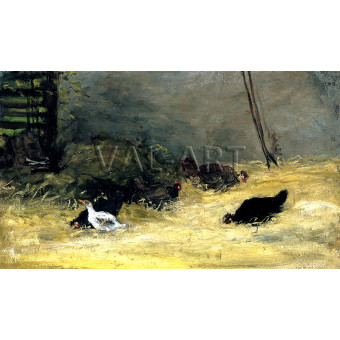 Репродукции на картини: В курника (1878) – Пол Гоген